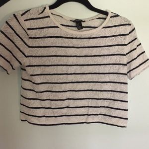Black and White Forever 21 crop top